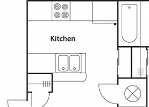 mainstreet at conyers aspen 1x1 floor plan